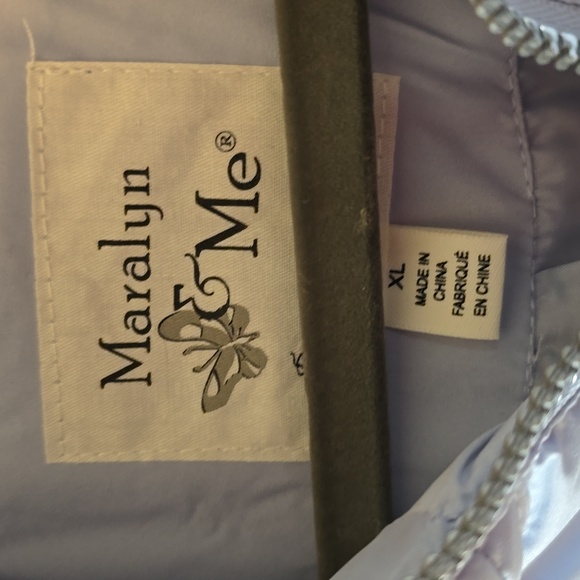 MARALYN & ME BRAND WOMENS JUNIOR SIZE BLUE FAUX FUR HOODED ZIPPERED COAT SIZE XL - Picture 7 of 16